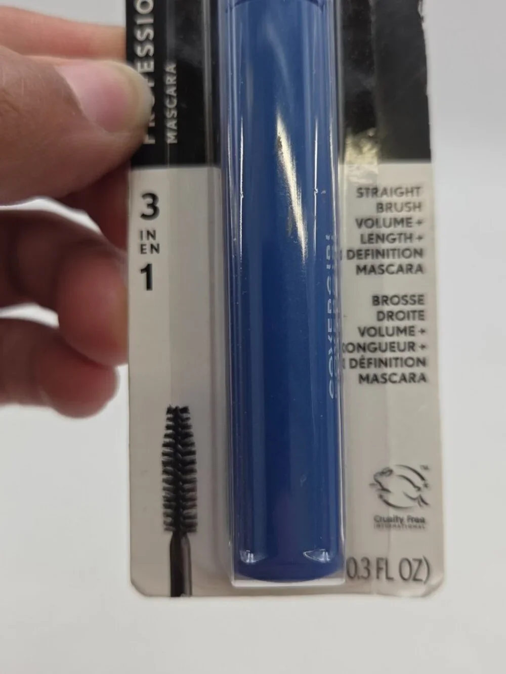CoverGirl 3-in-1 Mascara 0.03 fl oz Very Black Volumizing Lengthening Curling